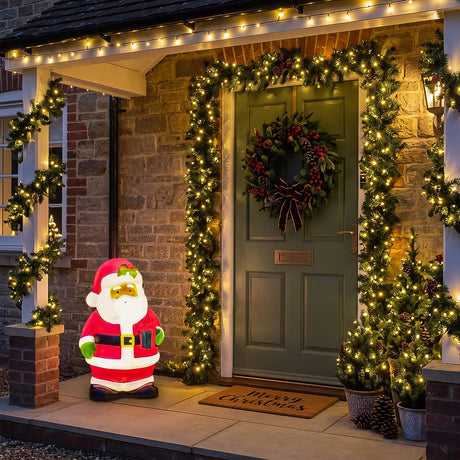 61cm Santa Blow Mould Outdoor Figure Retro Christmas Light