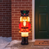 61cm Nutcracker Blow Mould Outdoor Figure Retro Christmas Light