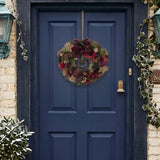 30cm Red Berry & Gold Pinecone Wreath
