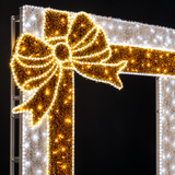 2.3m Outdoor Christmas Bow Picture Frame