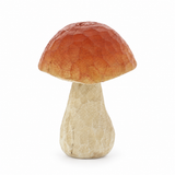 15cm Wood Carved Effect Mushroom Autumn Decoration