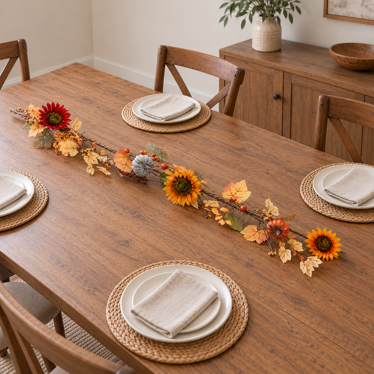 1.5m Sunflower Autumn Garland