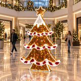 2.5m LED Gingerbread Tinsel Christmas Tree