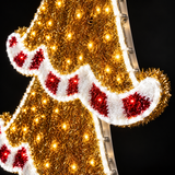 2.5m LED Gingerbread Tinsel Christmas Tree