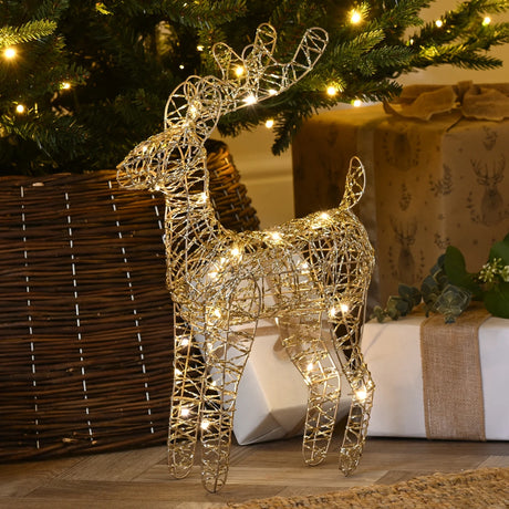 37cm Light up Reindeer Battery Christmas Light Shimmer
