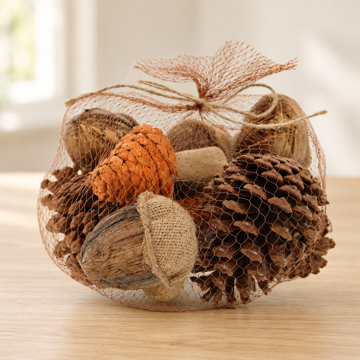 Mixed Pinecones and Acorns Decorative Vase Filler