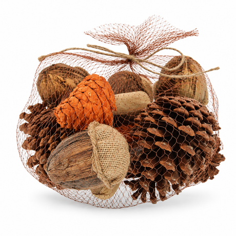 Mixed Pinecones and Acorns Decorative Vase Filler