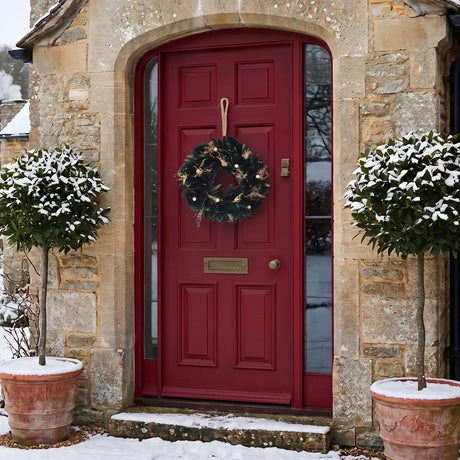 30cm White Berries Winter Wreath