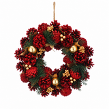 36cm Burgundy & Gold Berries Autumn Wreath