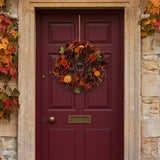 36cm Orange & Brown Autumn Pumpkins Wreath