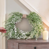 61cm Snowy Heart Christmas Wreath