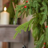 1.5m Norfolk Pine Christmas Garland with Red Berries