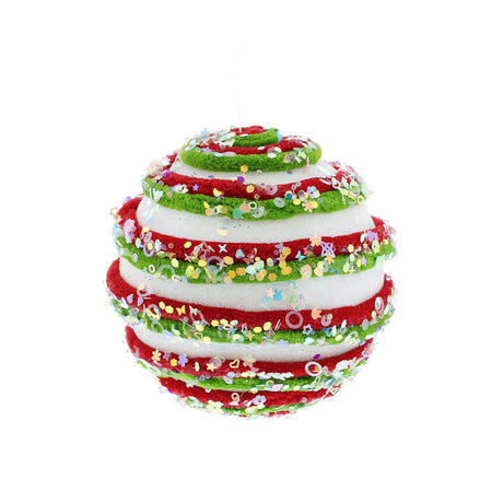 Striped Grinch Christmas Bauble
