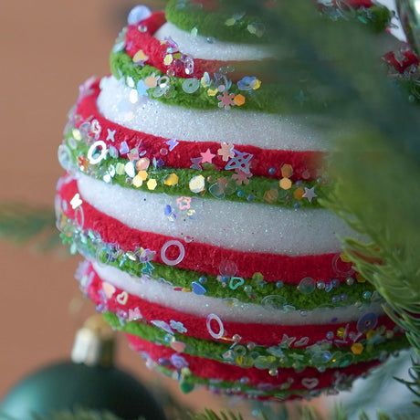 Striped Grinch Christmas Bauble