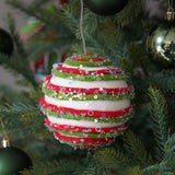 Striped Grinch Christmas Bauble