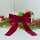 3 x Red Velvet Bows for Christmas Tree