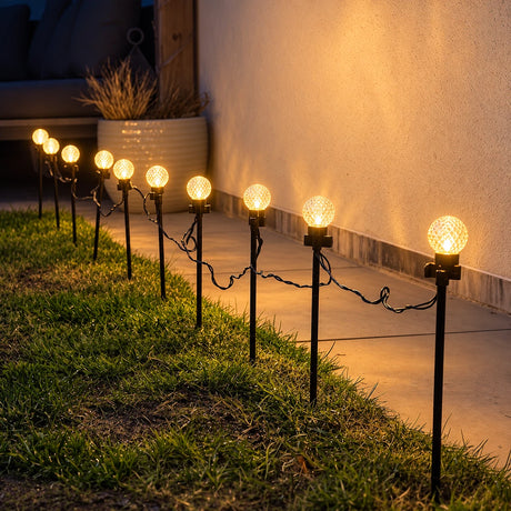 10 Colour Changing LED Ball Christmas Stake Lights 33cm
