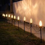 10 Colour Changing LED Cone Christmas Stake Lights 36cm