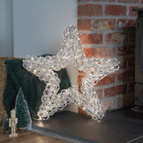 50cm LED Star Light Outdoor Christmas Decoration Silver Twist