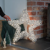 50cm LED Star Light Outdoor Christmas Decoration Silver Twist