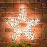 50cm LED Star Light Outdoor Christmas Decoration Silver Twist