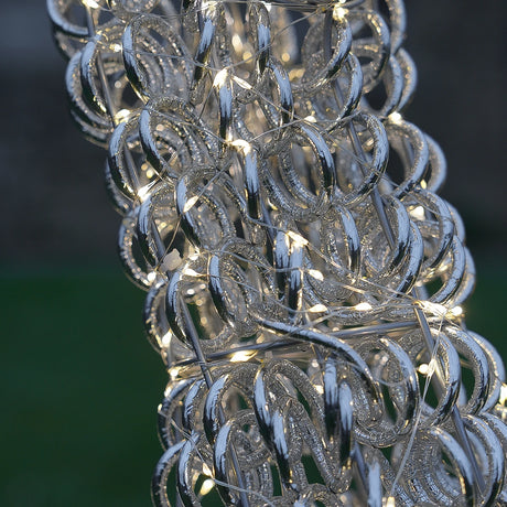 Outdoor Light up Reindeer Christmas Figure Silver Twist