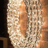 50cm LED Outdoor Wreath Christmas Light Silver Twist