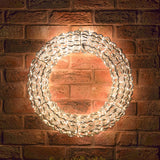 50cm LED Outdoor Wreath Christmas Light Silver Twist