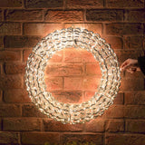50cm LED Outdoor Wreath Christmas Light Silver Twist