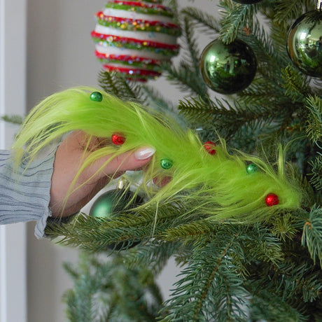 Grinch Christmas Decoration Faux Fur Picks