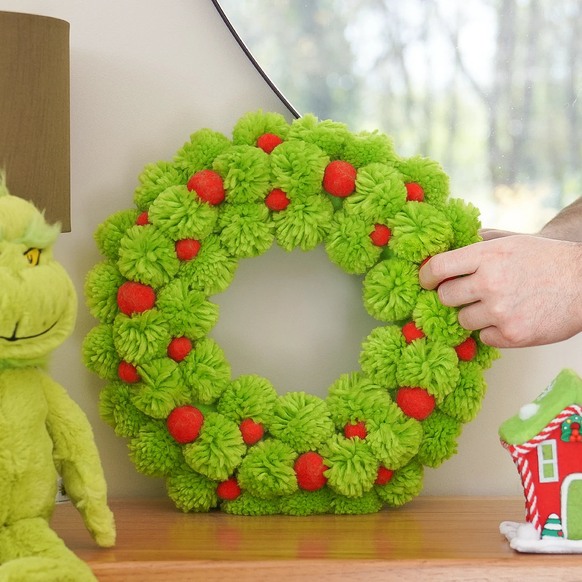 35cm Grinch Wreath Christmas Decoartion