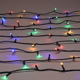 100 LED Outdoor Battery Fairy Lights Green Cable 9.9m