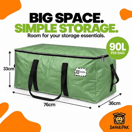 90L Heavy-Duty Moving & Storage Bags – Reusable Packing Bags with Carry Handles