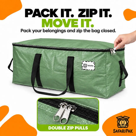 90L Heavy-Duty Moving & Storage Bags – Reusable Packing Bags with Carry Handles