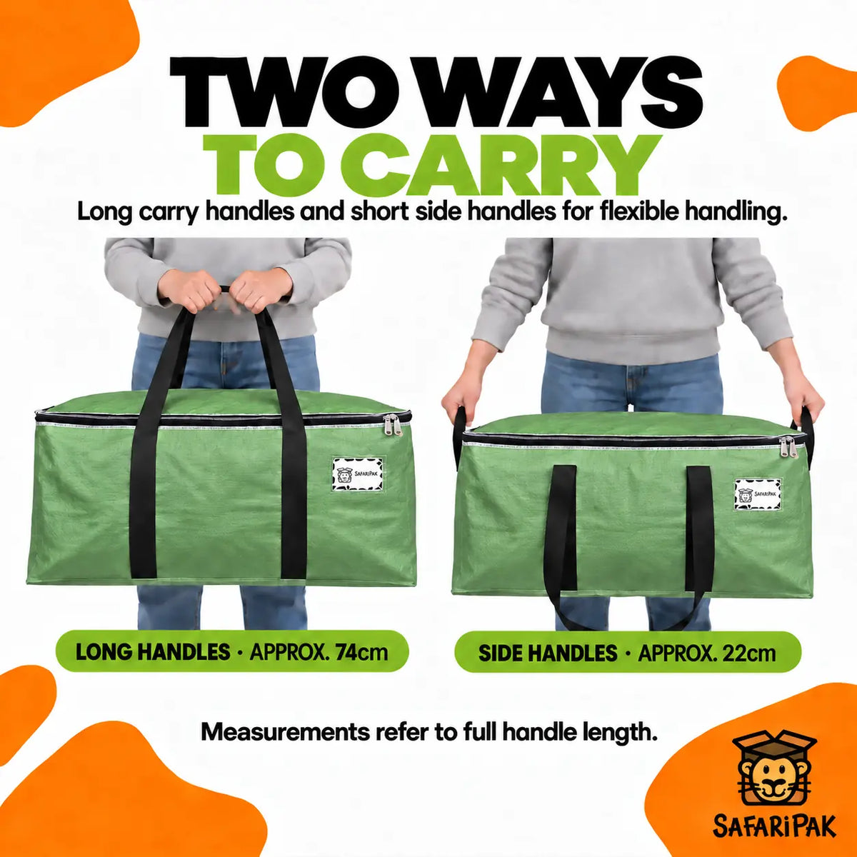 90L Heavy-Duty Moving & Storage Bags – Reusable Packing Bags with Carry Handles