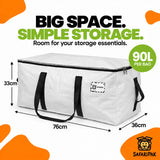 90L Heavy-Duty Moving & Storage Bags – Reusable Packing Bags with Carry Handles