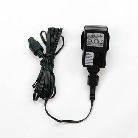 Outdoor Festoon Lights, Connectable, Warm White LEDs, Clear Bulbs, Black Cable