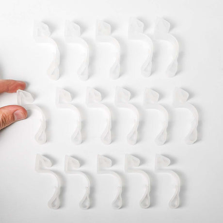 Giant White Gutter Hooks, 16 Pack