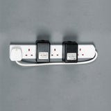White Extension Lead, 6 Gang Way
