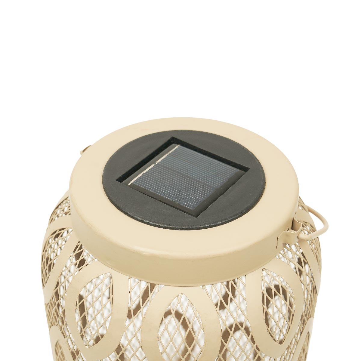 26cm Solar Metal Hanging Table Lantern, White, Warm White and Colour Changing LEDs