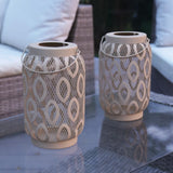 Indoor and Outdoor Metal Garden Table Lantern, 26cm