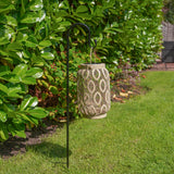 26cm Solar Metal Hanging Table Lantern, White, Warm White and Colour Changing LEDs