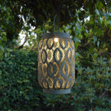 26cm Solar Metal Hanging Table Lantern, White, Warm White and Colour Changing LEDs