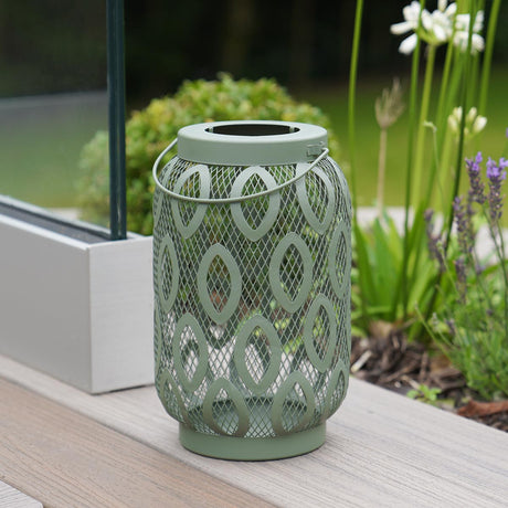 Indoor and Outdoor Metal Garden Table Lantern, 26cm