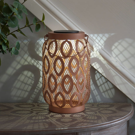 Battery Metal Hanging Table Lantern, White and Colour Changing LEDs
