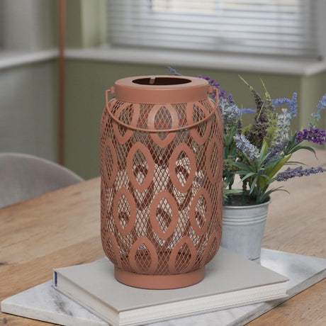 Indoor and Outdoor Metal Garden Table Lantern, 26cm