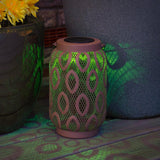 26cm Solar Metal Hanging Table Lantern, White, Warm White and Colour Changing LEDs