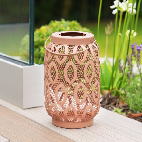 Indoor and Outdoor Metal Garden Table Lantern, 26cm