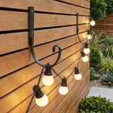 Outdoor Black Metal Wall Hook