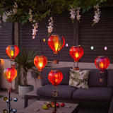 Solar Cool Flame Balloon Wind Spinner Stake Light and Lantern